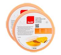 PracticDomus Lote de 2 Porta Alimentos en Plástico PP05, Libres de BPA (2x 26 cm)