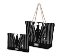 PracticDomus Pack de Bolsa de Playa y Neceser a Juego con Cremalleras. Amplia y Espaciosa (Uniform)