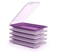 PracticDomus Porta Embutidos y Alimentos Sistema Fresh, Conservación Optima de Lonchas en Nevera (5X Berenjena)