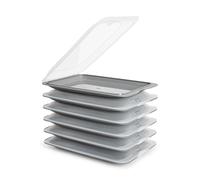 PracticDomus Porta Embutidos y Alimentos Sistema Fresh, Conservación Óptima de Lonchas en Nevera (6X Gris)