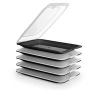 PracticFood - Lote de 5 Porta Embutidos y Alimentos Sistema Fresh, Conservación Optima de Lonchas en Nevera, Medidas 17 x 3.2 x 25.2 cm. 5X Turquesa