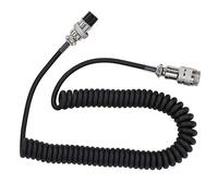 Práctico 23.6in 8 Pin Cable de Micrófono de Extensión en Espiral Enchufe Hembra de Aviación, Alambre de Resorte Elástico Compatible con Transceptores, Equipo de Radio