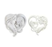 Práctico accesorio de silicona resistente para el hogar para soportes de yeso de corazón, fácil liberación, decoración diaria, materiales de silicona