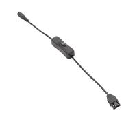 Práctico adaptador de corriente para ventilador DC5, 5x2, 1mm a 4 pines, Cable adaptador de corriente para ventilador de con botón de conmutación, divisor de voltaje para ventiladores con cubierta de