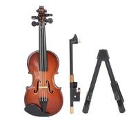 Práctico adorno de madera hecho a mano con textura de madera para estante de mesa, vitrinas, escritorios y colecciones, accesorio de violín