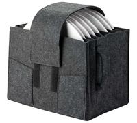 Práctico almacenamiento de platos - Portavasos de fieltro para 8 platos, organizador de cajones ordenado para RV, camping, cajón, estante y