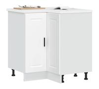 Práctico armario de tela genérico con cajones grandes para un almacenamiento óptimo en casa y en la habitación de invitados, color blanco, 75,5 x 75,5 x 81,5 cm, 1 cabinet cornerbottomcabinet (2