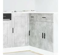 Práctico armario de tela genérico con cajones grandes para un almacenamiento óptimo en casa y en la habitación de invitados, color gris concreto, 86 x 46 x 81,5 cm, 1 cabinet cornerbottomcabinet (1
