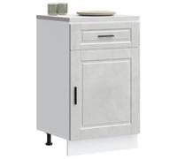 Práctico armario de tela genérico con cajones grandes para un almacenamiento óptimo en casa y en la habitación de invitados, color gris concreto, 50 x 46 x 81,5 cm, 1 gabinete inferior (1