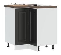 Práctico armario de tela genérico con cajones grandes para un almacenamiento óptimo en casa y en la habitación de invitados, color negro, 75,5 x 75,5 x 81,5 cm, 1 cabinet cornerbottomcabinet (2