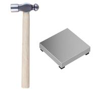 Práctico bloque de banco de acero, yunque de acero, para joyería, placa de metalurgia, martillo de estampado de metal, adecuado para amantes de las manualidades