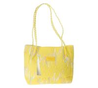 Práctico bolso de hombro de nailon de gran capacidad para uso casual y laboral, almacenamiento esencial diario, bolsa de hombro organizada para la universidad, Amarillo, One Size