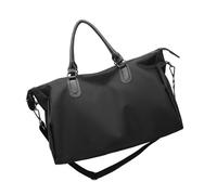 Práctico bolso de mano de nailon resistente al agua con correa ajustable para el hombro para hombres y mujeres, bolsa de gimnasio esencial de viaje, bolsa cruzada de gimnasio, Black, Mass Beauty