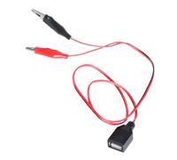 Práctico cable de transferencia de alimentación USB con dos clips de 5 V, 1,5 A, voltajes iguales, cable adaptador de luz LED de 60 cm