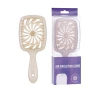 Práctico cepillo desenredante hueco para cabello seco o húmedo que ofrece un desenredado suave y un aumento voluminoso