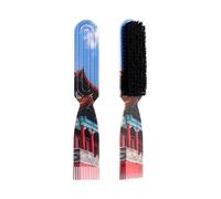 Práctico cepillo facial de cerdas de nailon para quitar pelos sueltos y recortar barba, compacto y fácil de usar