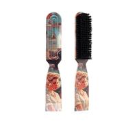 Práctico cepillo para cabello y barba para hombres y mujeres, cerdas suaves para una piel suave, herramienta portátil de aseo facial