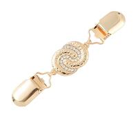 Práctico clip para suéter para cinchar la cintura, elegante soporte para bufanda adornado con diamantes de imitación brillantes para trajes en capas, One Size, como se describe