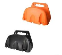 Práctico colgador de manguera de pared de 23 piezas para un fácil acceso a tuberías de agua y cables en tu garaje (naranja y negro)