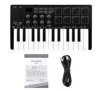 Práctico controlador de teclado con 25 controladores de producción de música, adecuado para productores al aire libre, teclado USB