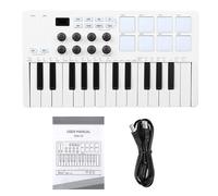 Práctico controlador de teclado con 25 controladores de producción de música Feel adecuado para productores al aire libre, teclado USB