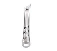Práctico cortador de uñas de acero inoxidable con punta inclinada para uñas de manos y pies