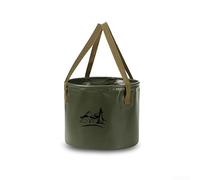 Práctico cubo portátil con mango fuerte diseñado para camping, excursiones de pesca y tareas de jardinería (verde, 10 L)