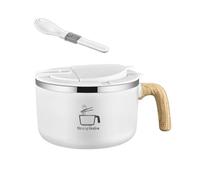 Práctico cuenco de sopa resistente al óxido, elegante cuenco de acero inoxidable para ramen, utensilios de cocina para estudiantes y personal de oficina