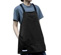 Práctico delantal de trabajo con bolsillos, correa ajustable para el cuello y la cintura para uso doméstico, delantal de poliéster, chaleco, suministros de cocina