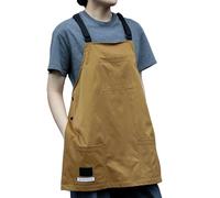 Práctico delantal de trabajo con bolsillos, correa ajustable para el cuello y la cintura para uso doméstico, delantal de poliéster, chaleco, suministros de cocina