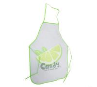 Práctico delantal impermeable semitransparente para adultos, con protección antiaceite y correa para el cuello para cocina y limpieza (verde naranja)