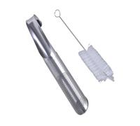 Práctico difusor de té de acero inoxidable con mango de gancho para colgar, colador de tubo de grado alimenticio para tés sueltos y tés de café, herramienta de preparación de té