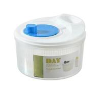 Práctico dispensador de ensalada con tapa bloqueable y deshidratador de verduras 3 l gran limpiador de frutas tazón secador de lechuga azul