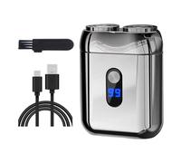 Práctico dispositivo de afeitado con carga magnética de doble cabezal para hombres, recortador lavable para todo cuerpo, para uso en casa, oficina o gimnasio, recortador de barba recargable