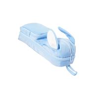 Práctico estuche para bolígrafos, diseño de conejos, estilo japonés, estuche estético, estuche para suministros escolares y de oficina, conejos prácticos estilos japoneses, Blue