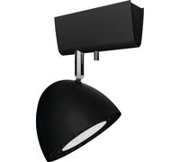 Práctico Foco De Techo VESPA Negro Metal 75W Retro Salón Pasillo Lámpara