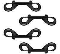 Práctico gancho de aleación de doble extremo Zines, paquete de 4 herramientas de fijación resistentes, accesorio para granja y camping, uso diario, mosquetón de doble cara