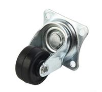 Práctico giro de 360 grados, 1 rueda de goma plateada para muebles con placas superiores, juego de 4 ruedas giratorias