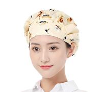 Práctico gorro de chefs unisex para cocina, servicio de cocina y otros trabajos, gorro multicolor, Oso beige, Talla única