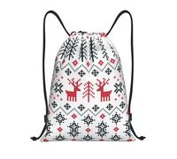 Práctico Gym Bag Lindo Cuadro Rojo Navideño Deporte Mochila Impresión Bolsa De Deporte para Gimnasio, Natación, Viajes