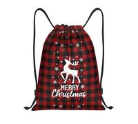 Práctico Gym Bag Lindo Cuadro Rojo Navideño Saco De Gimnasio Moderno Bolsa De Deporte para Playa, Viajes, Piscina