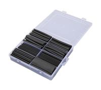 Práctico juego de 100 tubos termorretráctiles 4:1 para reparación eléctrica, juego de tubos termorretráctiles esenciales con caja, tubos retráctiles impermeables