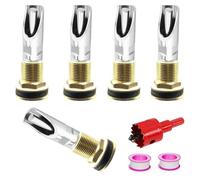 Práctico juego de bebedero de pezón, 5 piezas, accesorio de acero inoxidable para cerdos y cabras, conectores incluidos