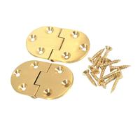 Práctico juego de bisagras de latón resistente para bandeja de mayordomos, 2 piezas con bordes redondos, viene con tornillos para una fácil instalación, diseño de bisagras de fácil instalación