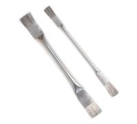 Práctico juego de cepillos dobles de acero para limpieza de huecos de construcción para eliminación de cemento, huecos de suelo, mantenimiento de cerdas de acero endurecido