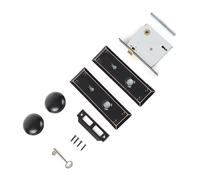 Práctico juego de cerraduras de embutir elegantes pomos ideales para reemplazar cerraduras antiguas para puertas interiores de 1 3/8 a 1 3/4 pulgadas de grosor