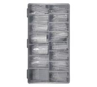 Práctico juego de formas de uñas ABS con 150 piezas de punta falsa, arte de manicura profesional para extensiones rápidas, puntas francesas, formas transparentes, puntas postizas acrílicas