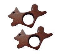 Práctico marcapáginas de madera para los amantes de los libros con diseño creativo de mascotas, gatos, perros, soporte de página de construcción ligero, 2 piezas portátiles