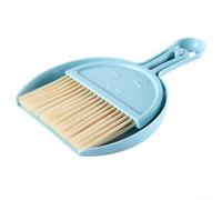 Práctico mini cepillo con recogedor diseñado para hacer frente a los desastres diarios en muebles y suelos (azul)