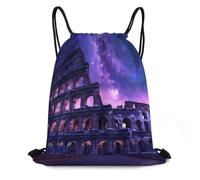 Práctico Mochila de Cuerda Roma, Italia, Famoso Monumento Antiguo Saco de Gimnasia Moderno Bolsa de Cuerdas para Adulto Yoga Vacaciones 36X42cm